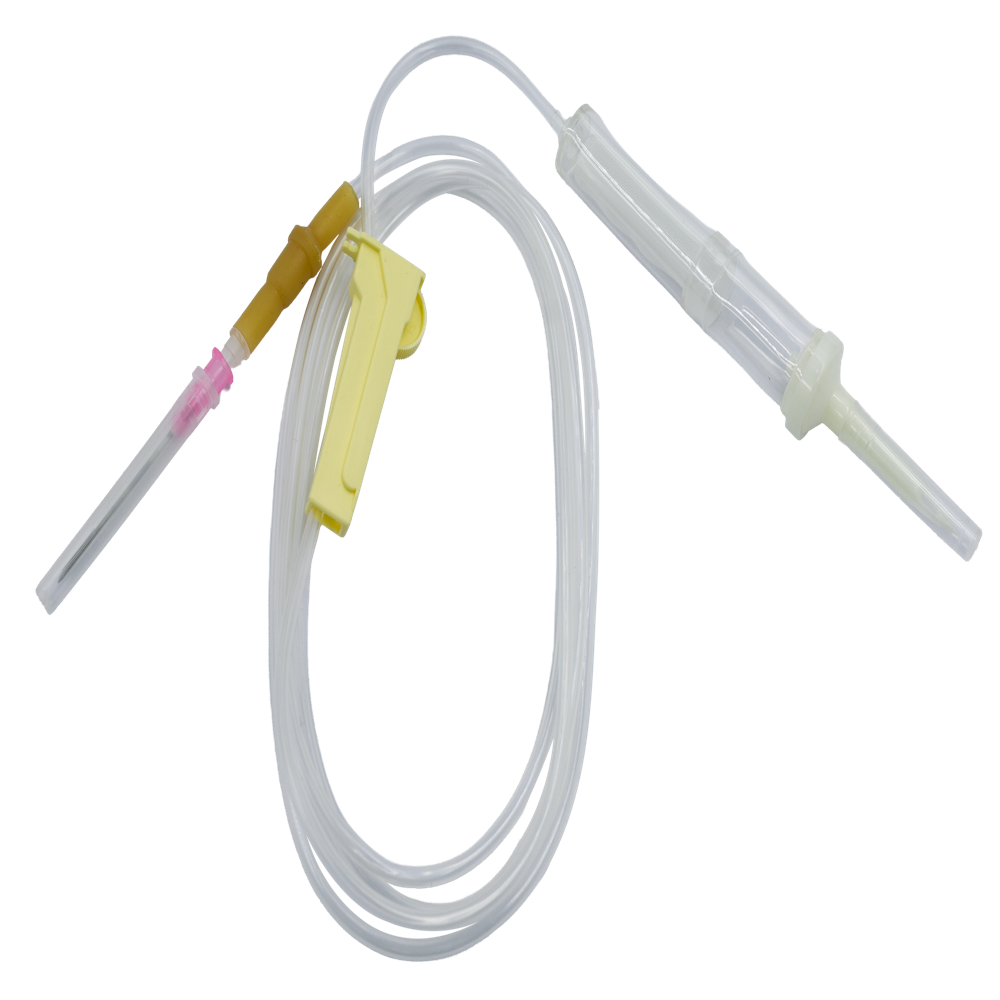 Blood Transfusion Set - Pvc Material, 150 Cm, Transparent Tube, Red Roller Clamp, Eo Sterilized