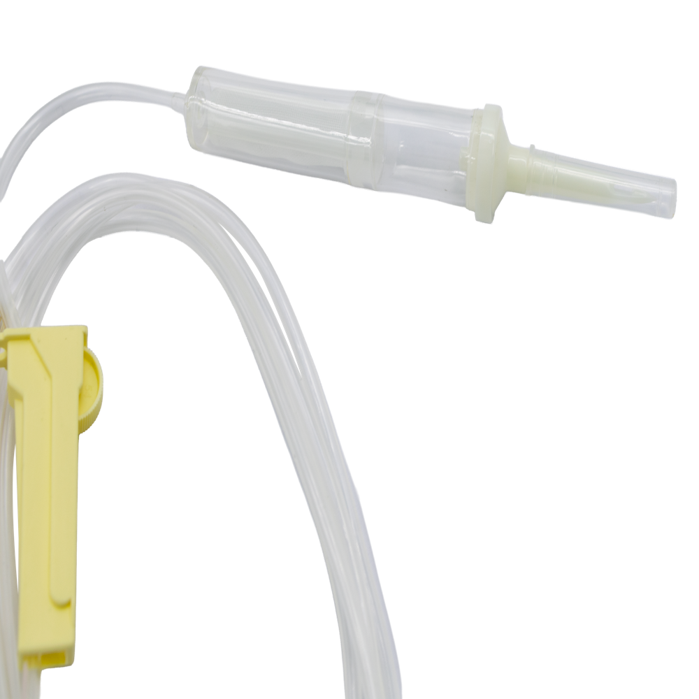 Blood Transfusion Set - Pvc Material, 150 Cm, Transparent Tube, Red Roller Clamp, Eo Sterilized