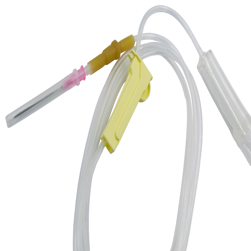 Blood Transfusion Set - Pvc Material, 150 Cm, Transparent Tube, Red Roller Clamp, Eo Sterilized