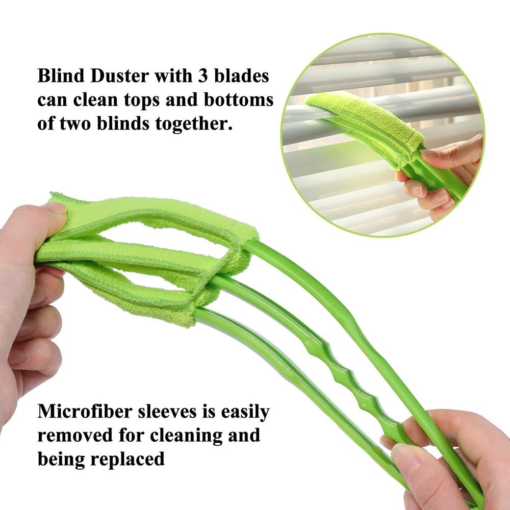 Window Blind Cleaner Brush Microfiber Sleeves Dusting Tool for Shutters & AC (1 Pc)