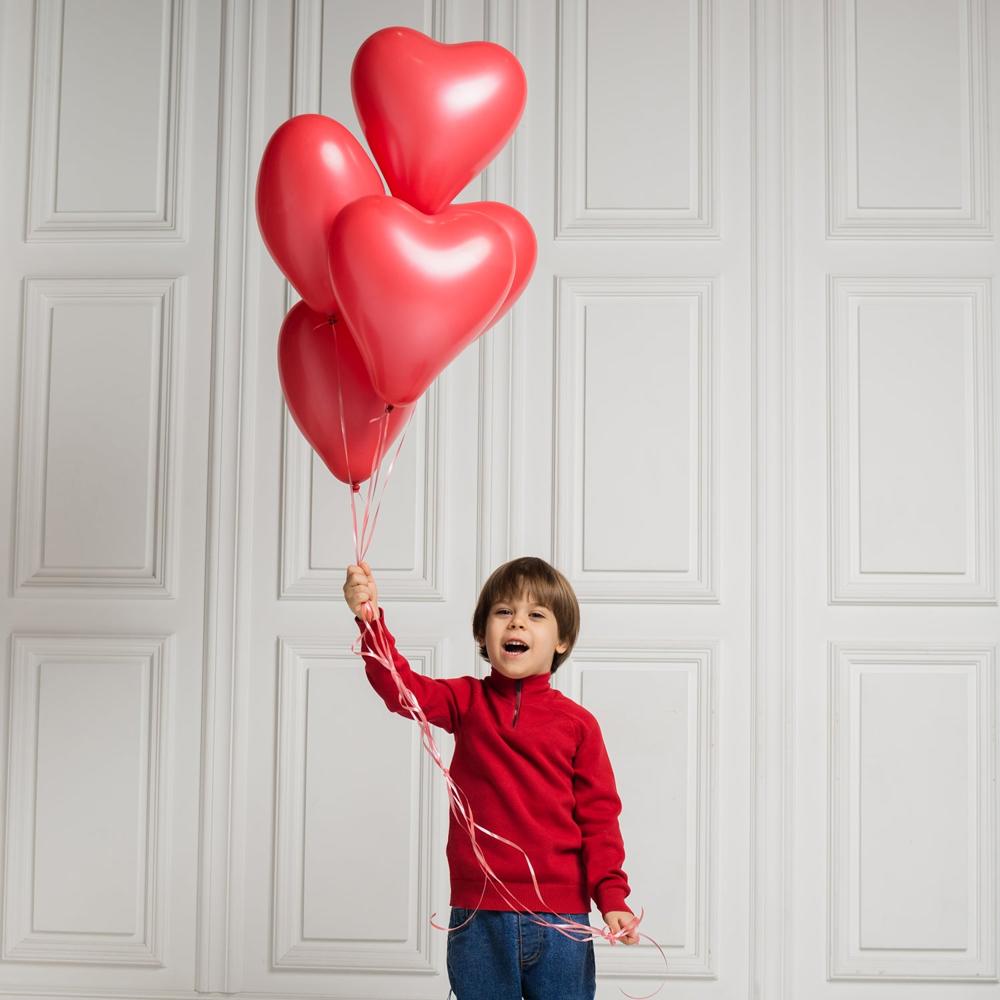 Heart shaped balloons Kinds (4 Pcs Set)