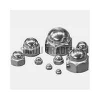 Cycle Doom Nuts - Metal, Standard Size, Grey, Metric Thread | Bright Polished, Corrosion Resistant, Hexagonal Dome Head