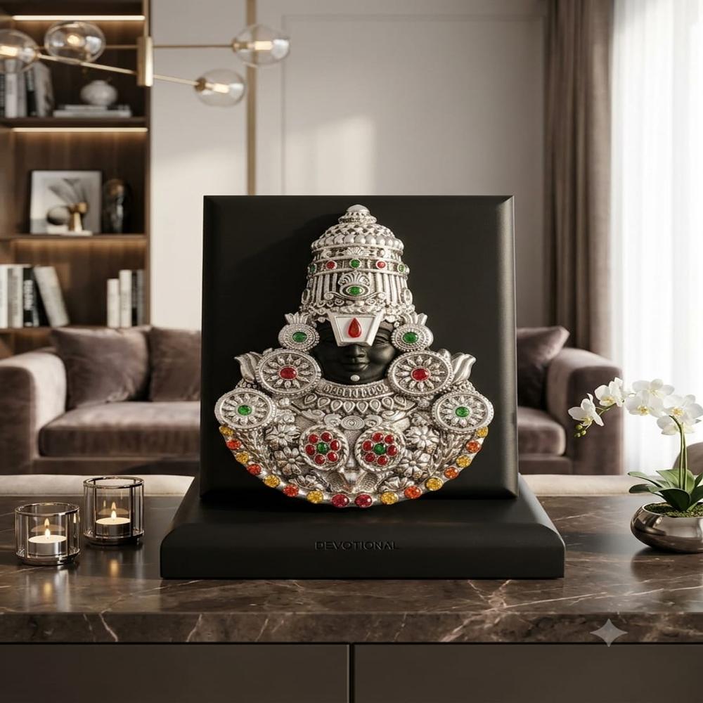 999 Premium Pure Silver Tirupati Balaji Idol