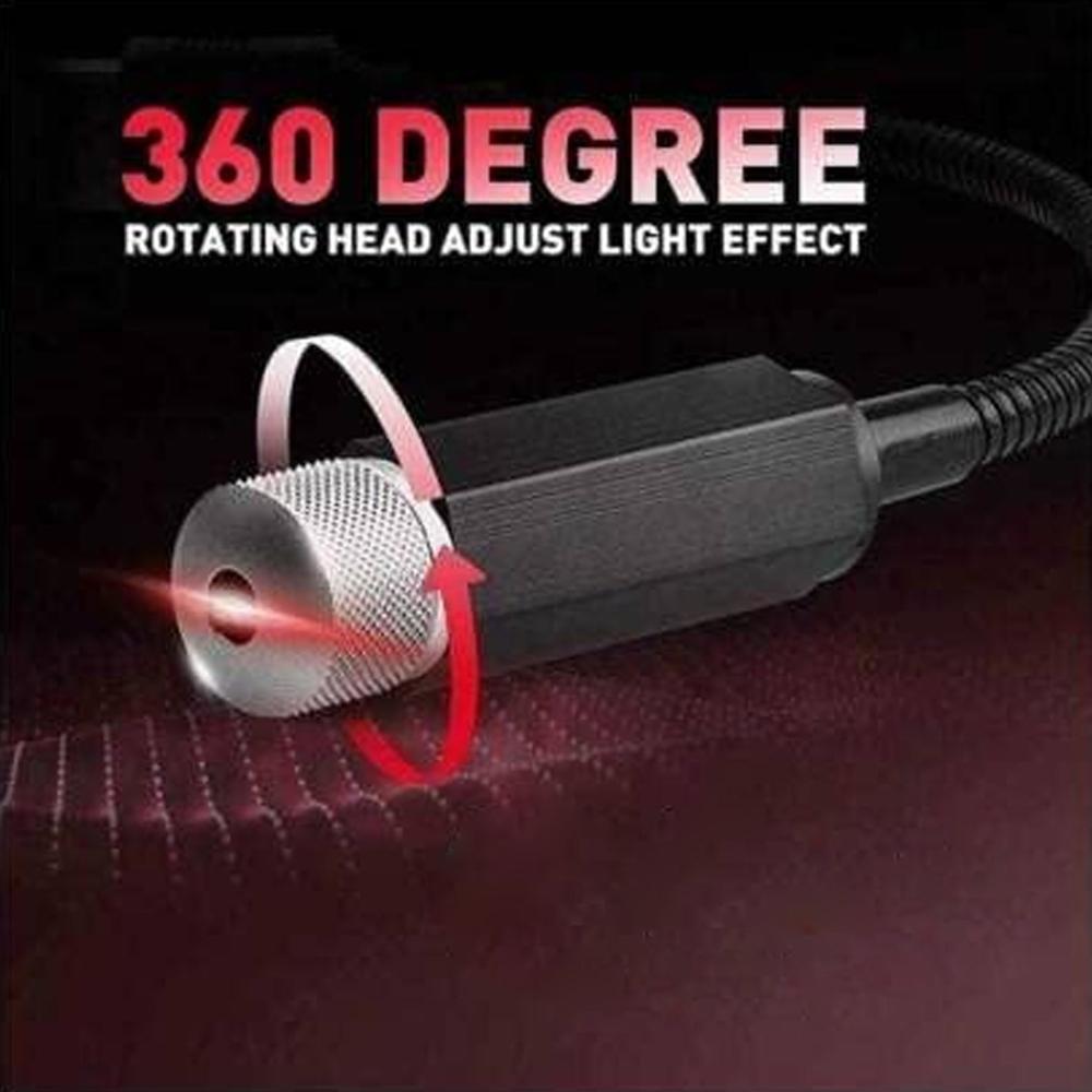 USB Star Projector Adjustable Night Light for Home & Car