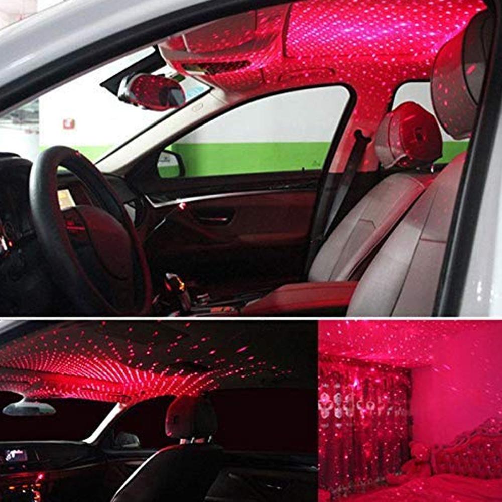 USB Star Projector Adjustable Night Light for Home & Car