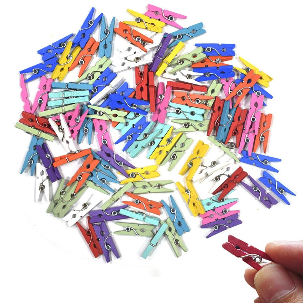Multipurpose Wooden Clips / Cloth Pegs (Small, 50 Pcs)