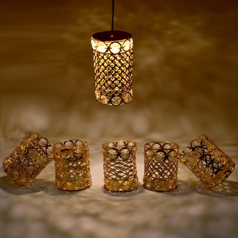 Antique Golden Jhoomer Chandelier Diwali & Christmas Decor (1 Pc)