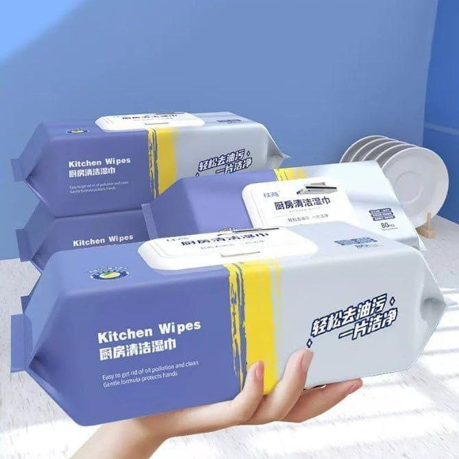 80 Pcs Kitchen Cleaning Wipes