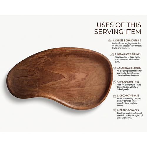 (L-12 x W-7.25 x H-0.75 inch) Service Tray