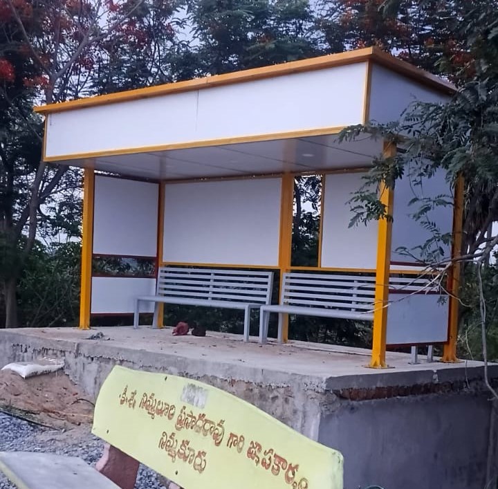 Modern Bus Stop Shelter - Powder Coated (Model 11)