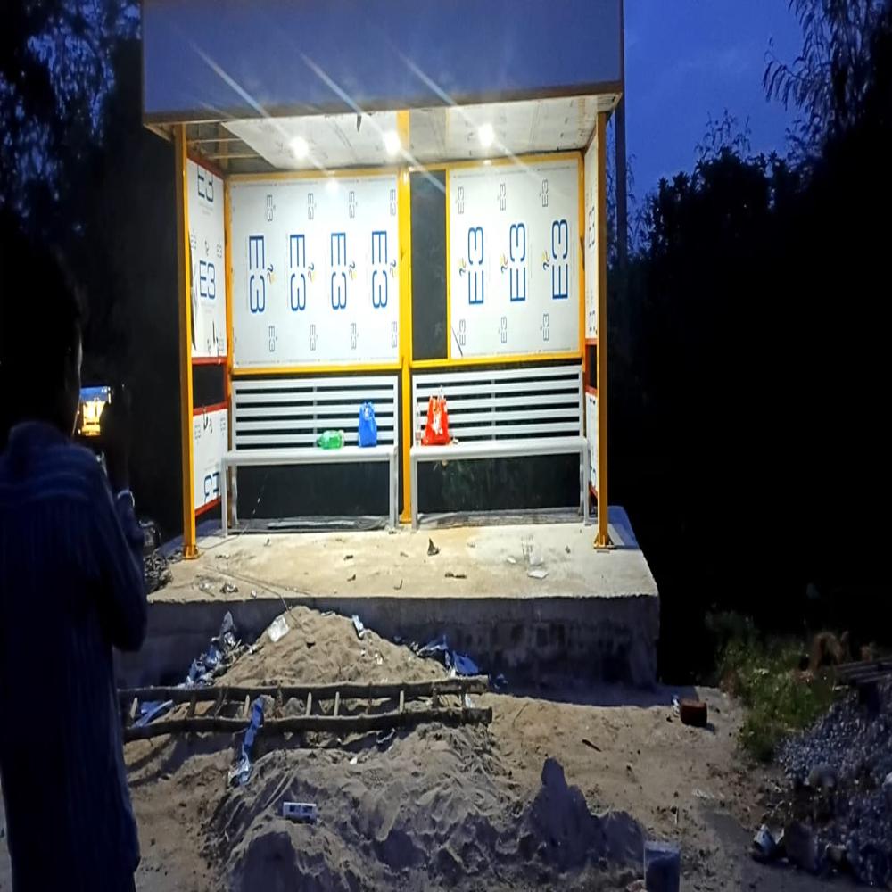 Modern Bus Stop Shelter - Powder Coated (Model 11)