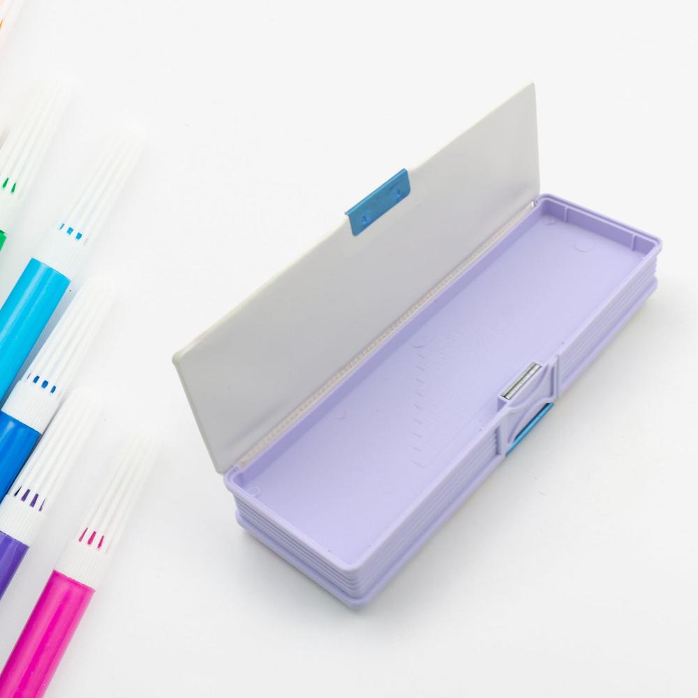 Multipurpose Cartoon Pencil Case Double Deck Compass Box with 2 Compartments