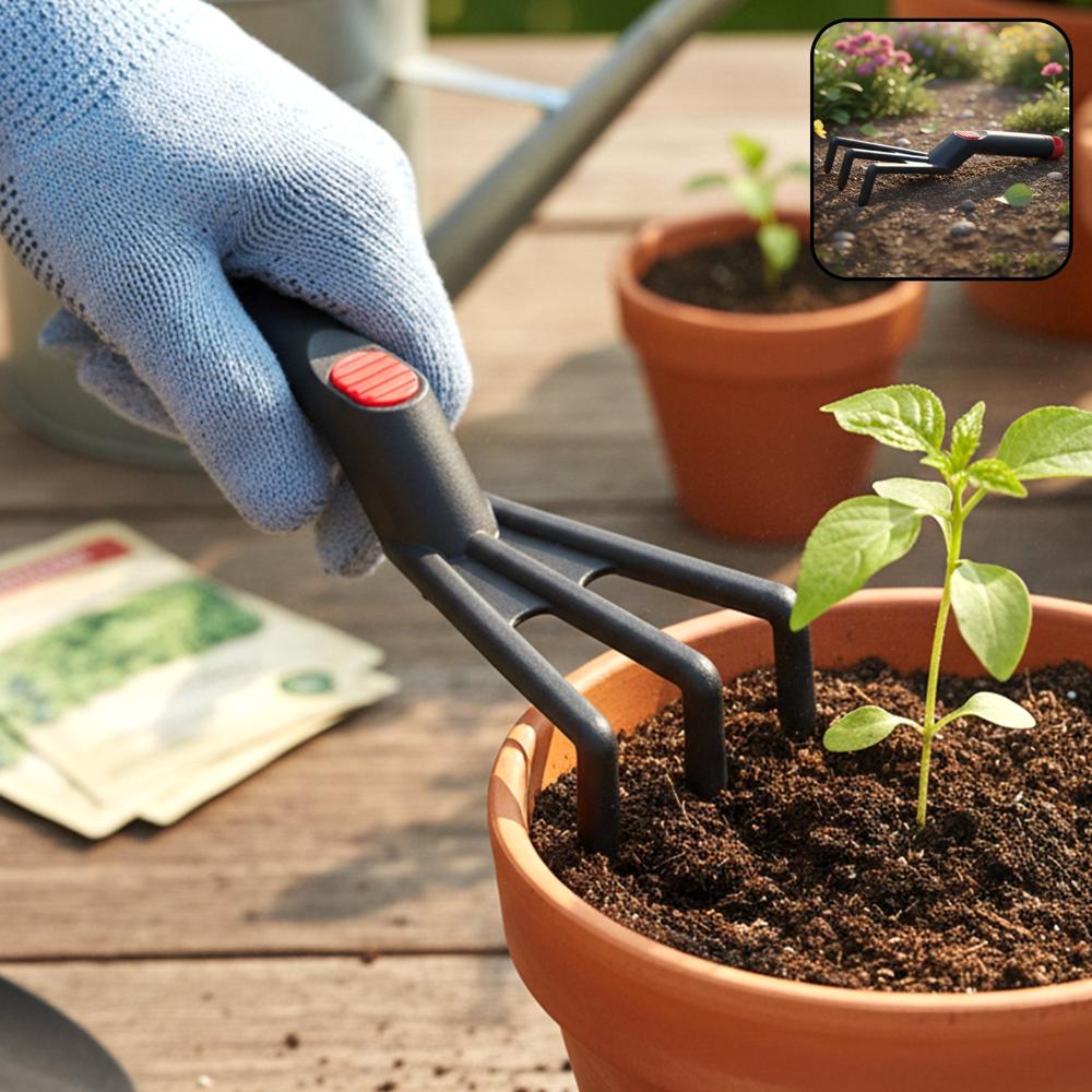Hand Garden Cultivator Rake Plastic Gardening Tool (1 Pc, 27 Cm) - Application: As Per Product Requirement
