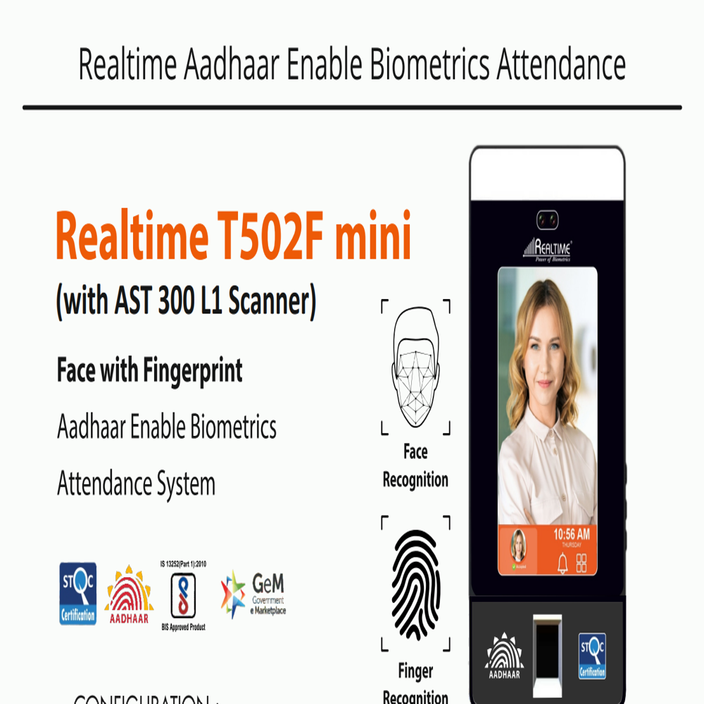Realtime T502f Mini - Features: Ai Face Recognition