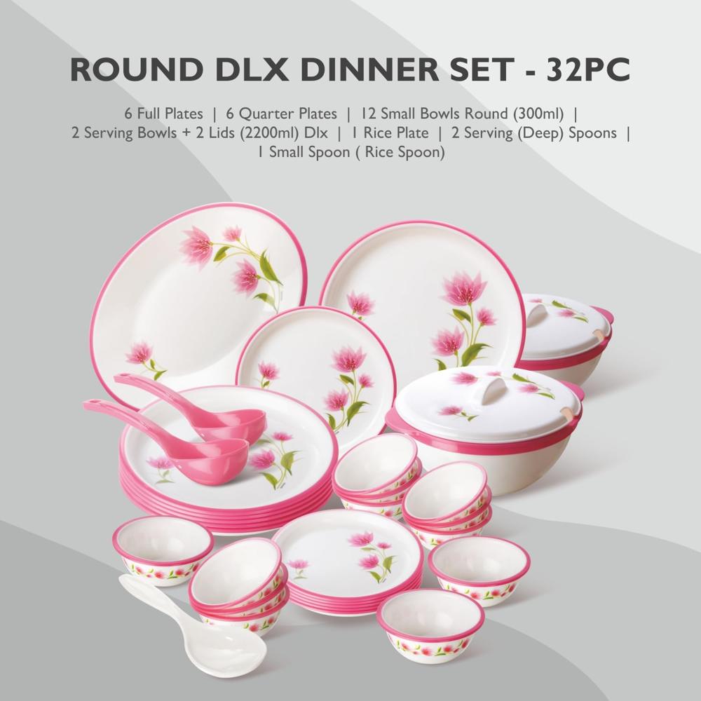 Deluxe Round Dinner Set 32 Pieces