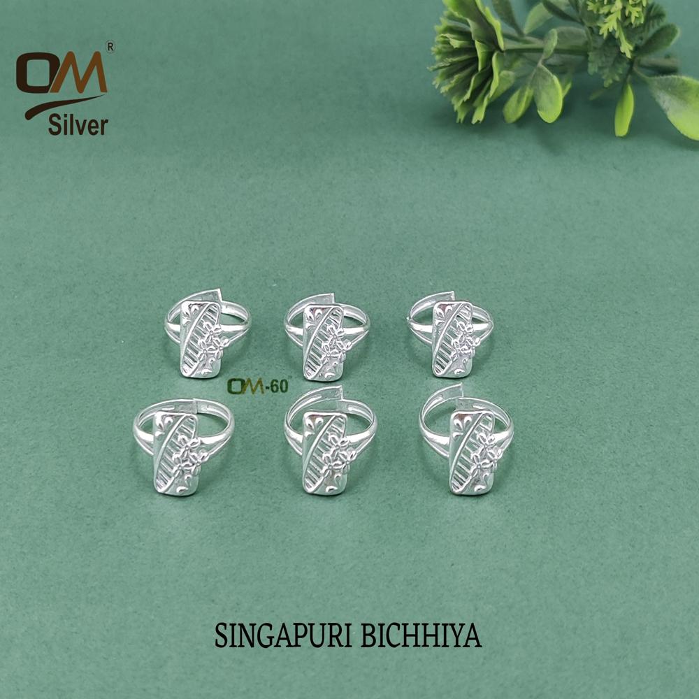 Singapuri Angutha Set - Silver Micro Bichiya | Women's Toe Rings In Various Sizes For Weddings, Elegant And Versatile Design