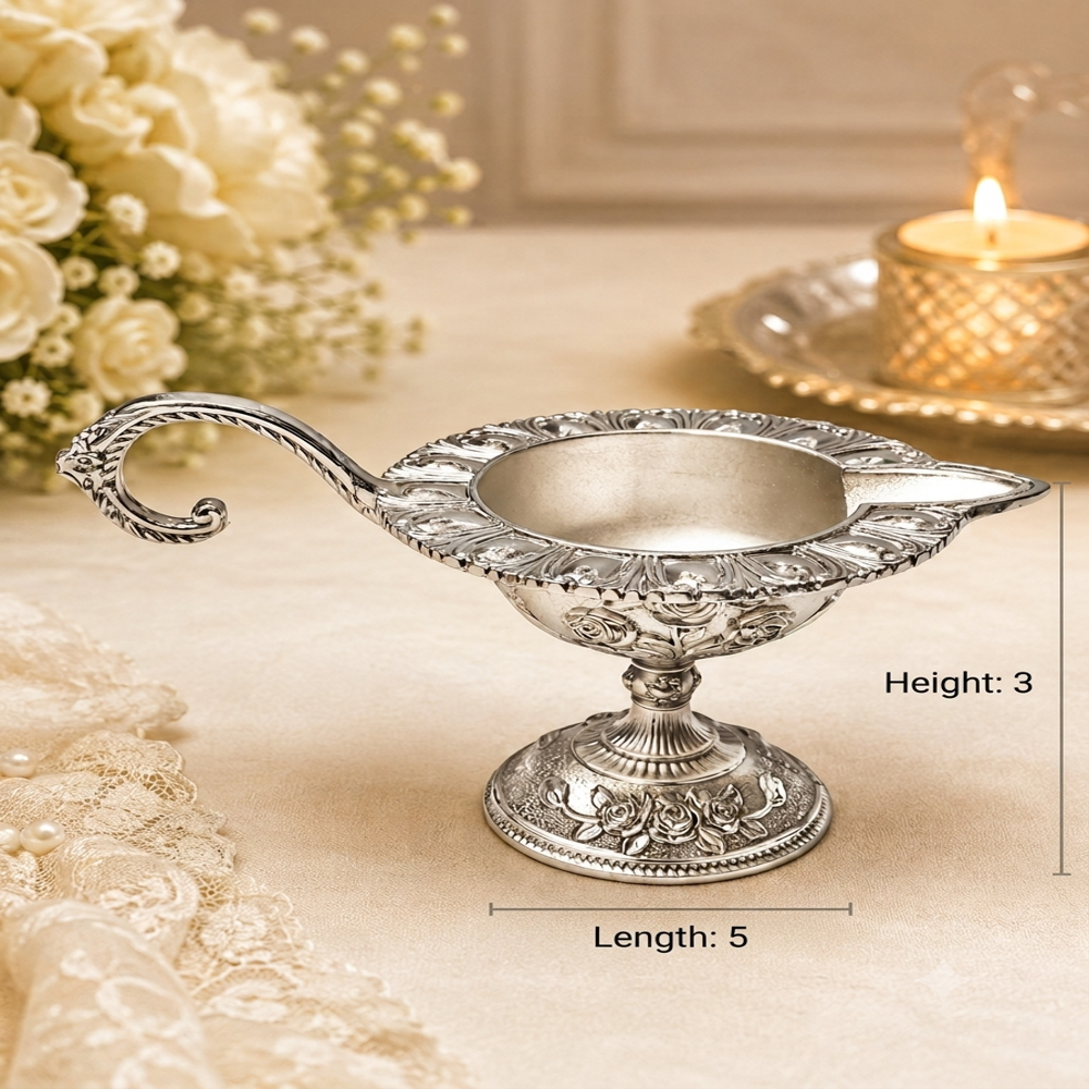 German Silver Diya