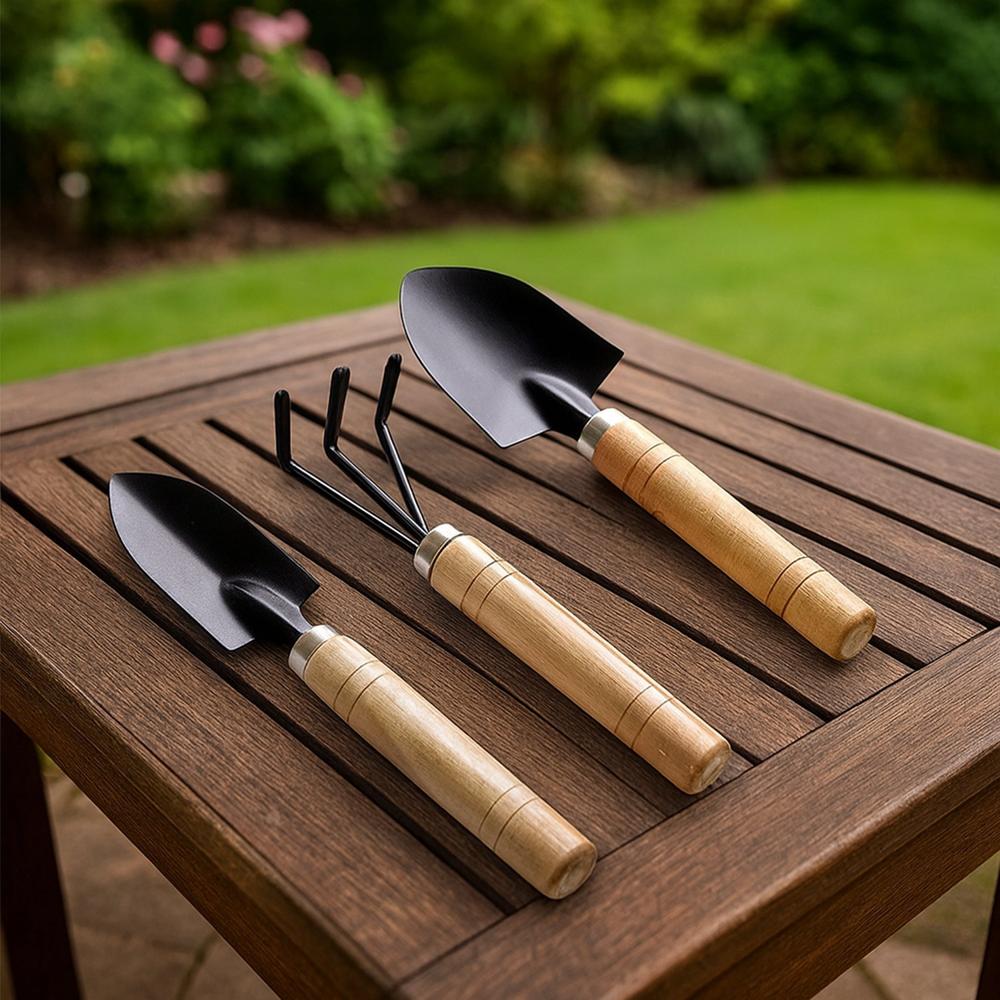 Garden Tool Kit Durable Hand Tools Set With Wooden Handle (3 Pc) - Application: As Per Product Requirement