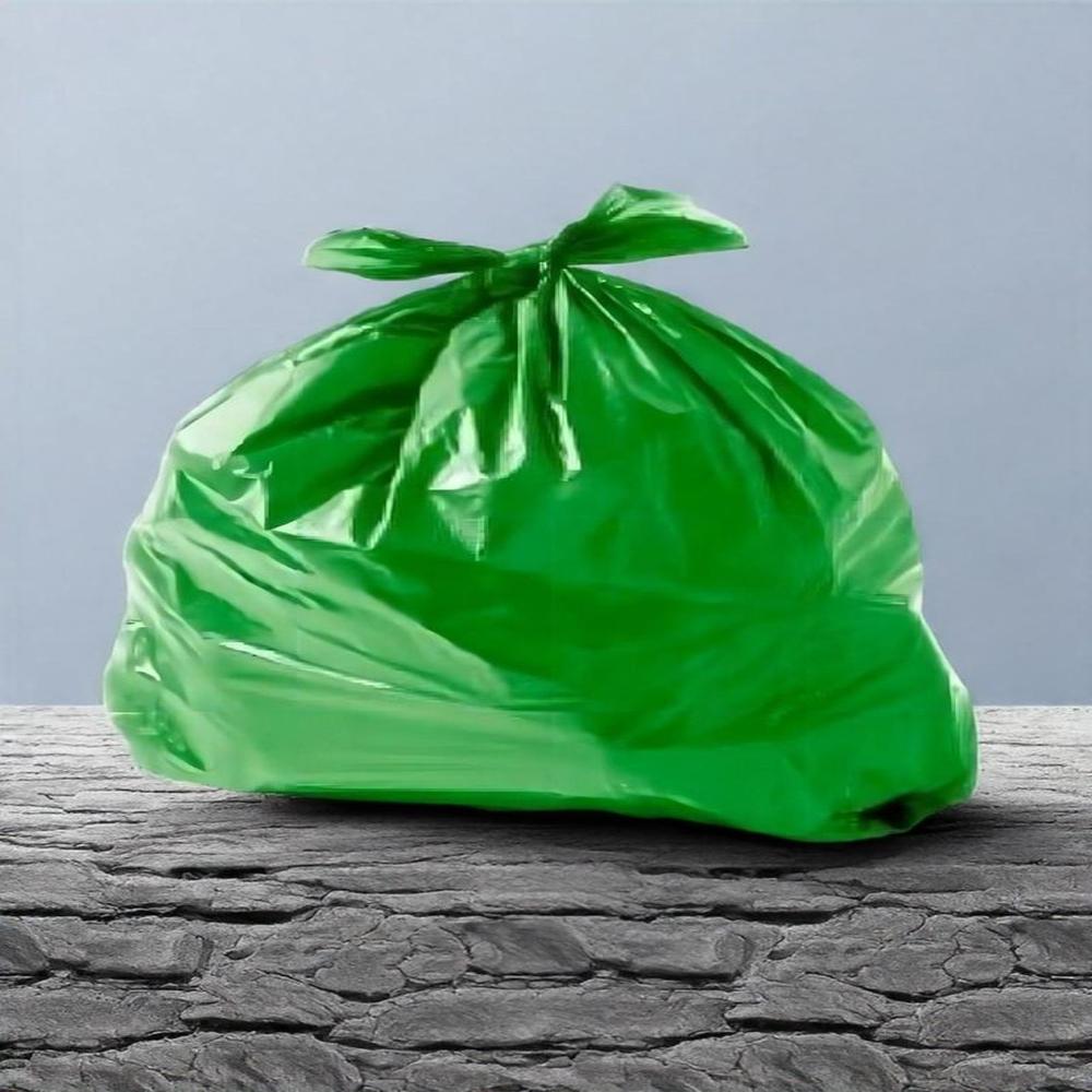 Green hospital garbage bags
