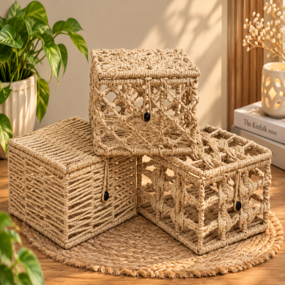 Jute / Raffia / Paper Rope Boxes