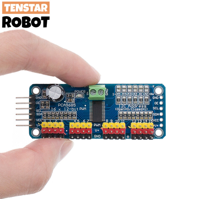 PCA9685 16 Channel 12-Bit PWM Servo Driver Module