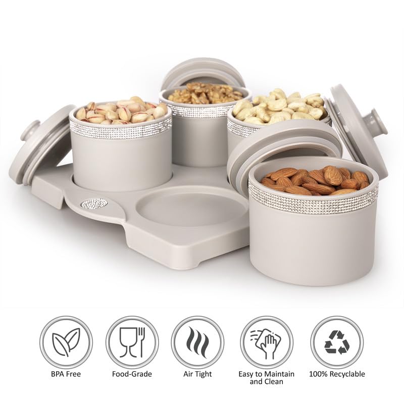 Sapphire Round Dry Fruit 4 pcs Container