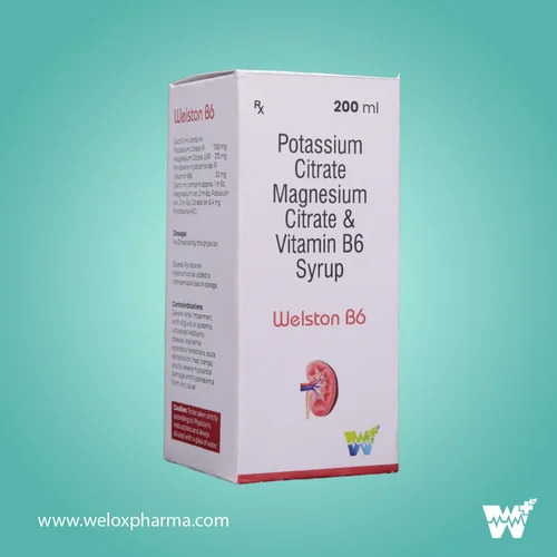 Welston B6 Potassium Citrate Magnesium Citrate & Vitamin B6 Syrup 200 ml