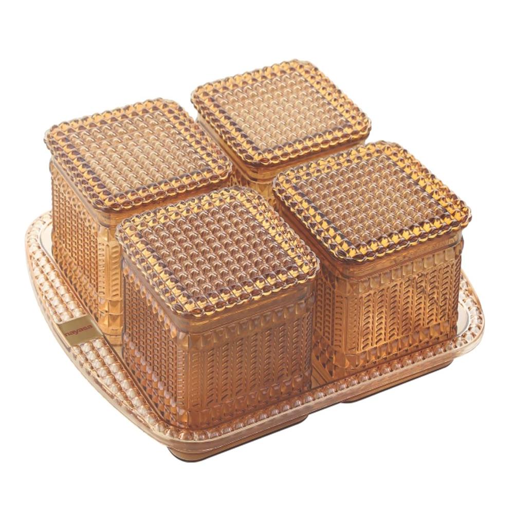 Nayasa Plastic Dry Fruit Container With Tray - 540ml