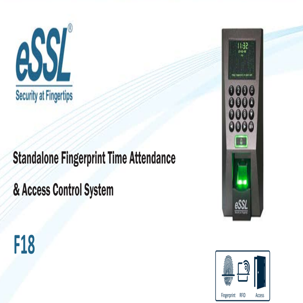 eSSL F18 Fingerprint Biometric Attendance Machine