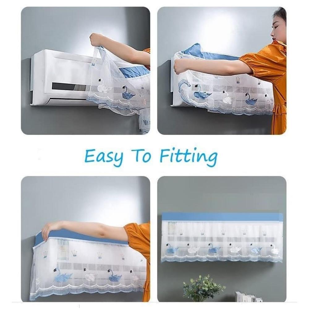 AC Air Conditioner Dust Cover Folding Protective Cover (Approx 1 Ton)