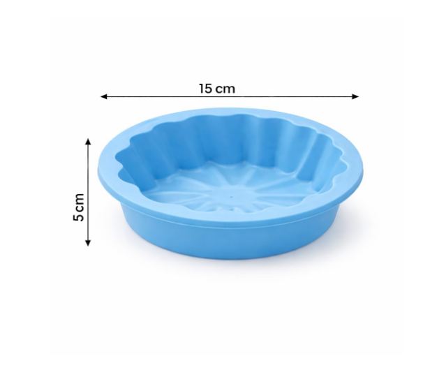 CAKEMOULD SILICONE FLOWER, ROUND