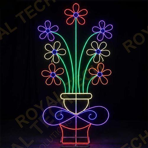 LED Pot Flower Light Decor