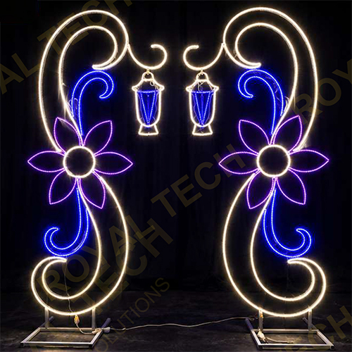 LED Floral Scroll Decor