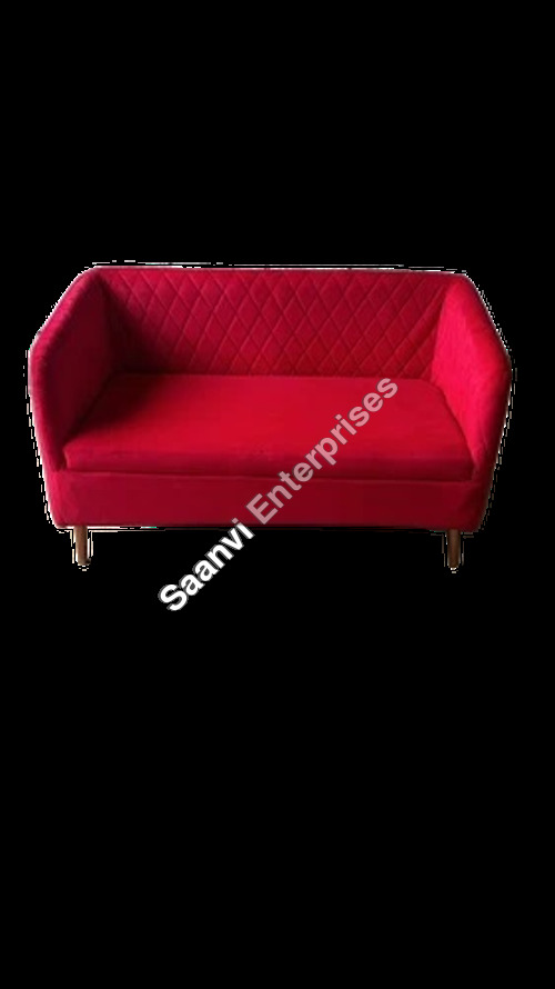 Red Velvet Two Seater Sofa