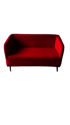 Red Velvet Two Seater Sofa
