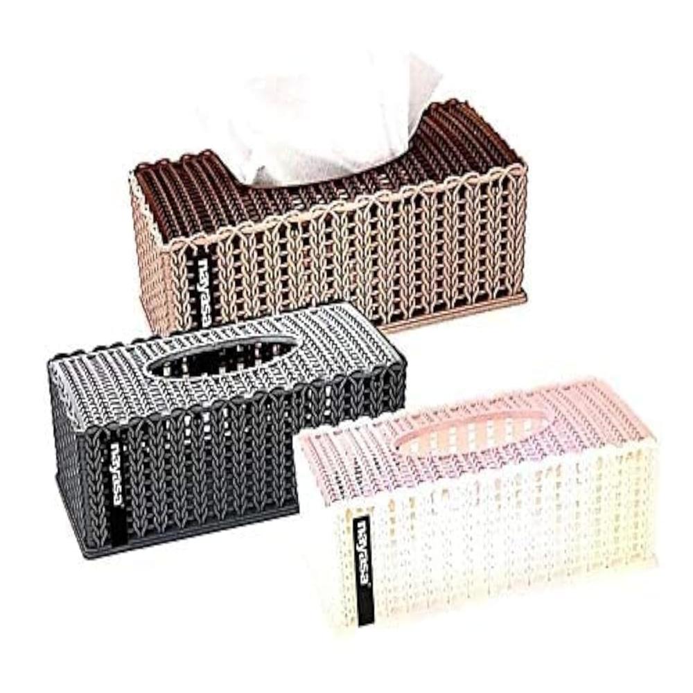 Tassel Rectangular Plastic Tissue Holder