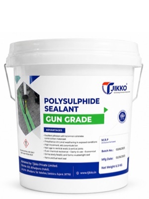 Polysulphide Sealant (Gun Grade) - Polysulphide Compound, Grey, Shore A 25-40, High Elasticity, UV & Chemical Resistant, Weatherproof, Flexible
