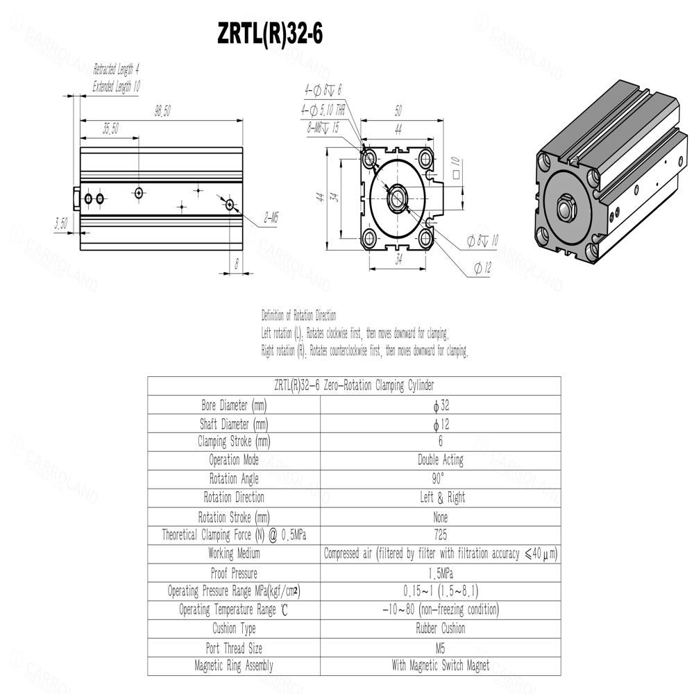 Foxconn-Certified ZRTL(R)32-6 Zero-Stroke Force Clamp for iPhone Line | 725N 90 deg
