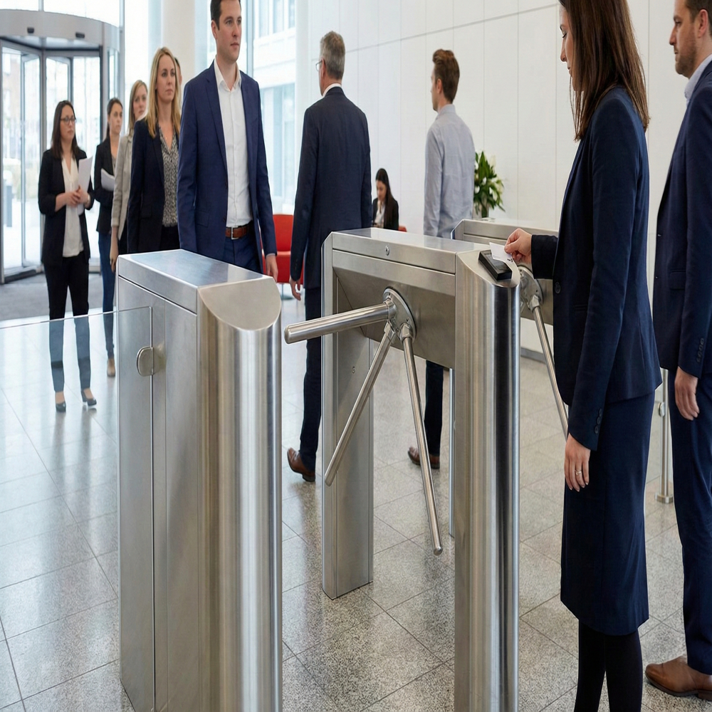 Tripod Turnstile - Application: Entry/exit Control For Offices