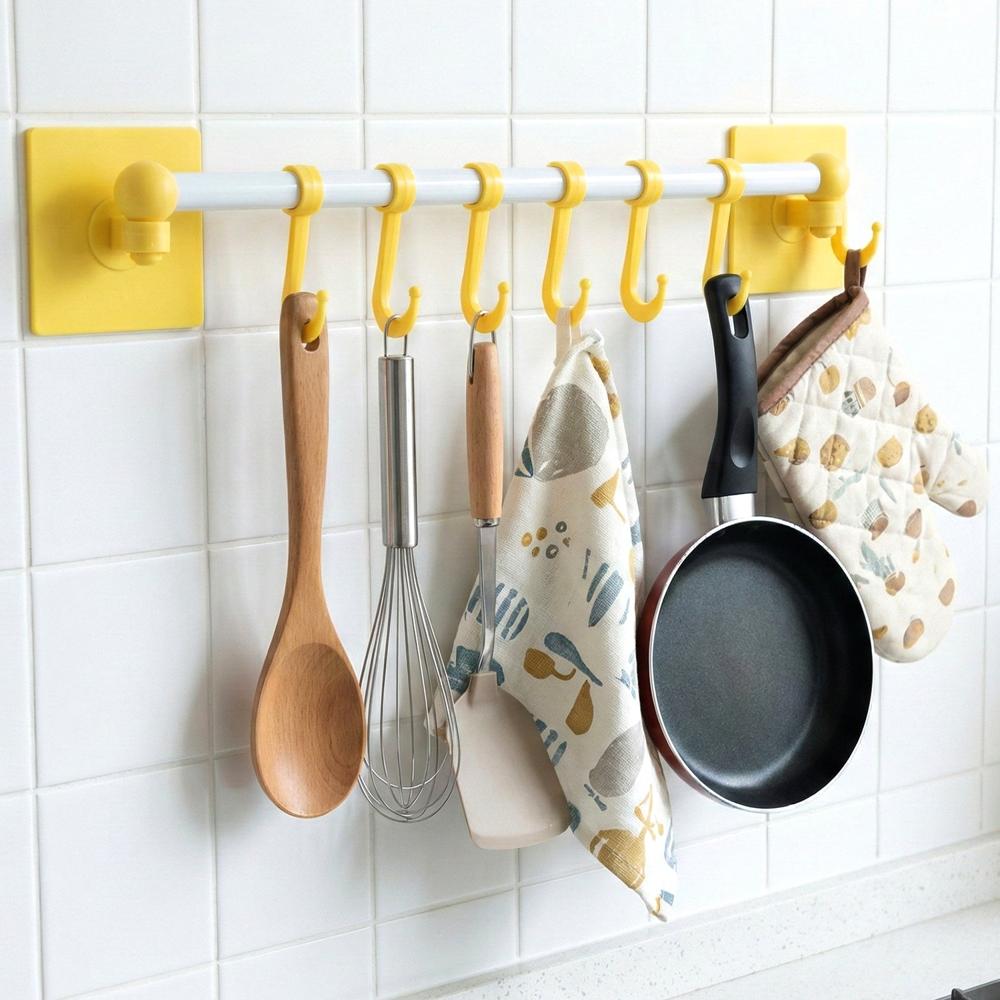 Wall-Mounted Multipurpose Kitchen & Utility Hanging Rack (2 Pc Set) - Application: As Per Product Requirement