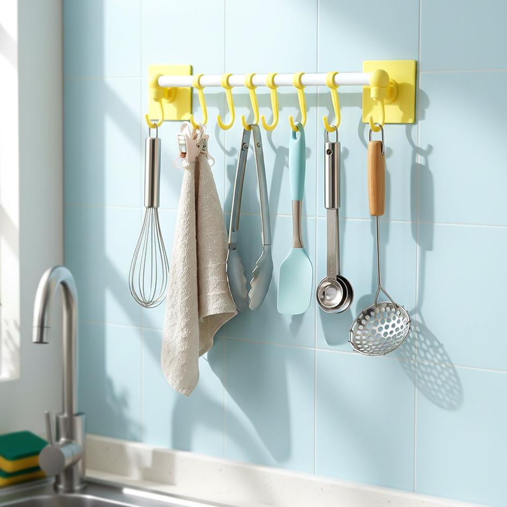 Wall-mounted Multipurpose Kitchen & Utility Hanging Rack (2 Pc Set) - Application: As Per Product Requirement