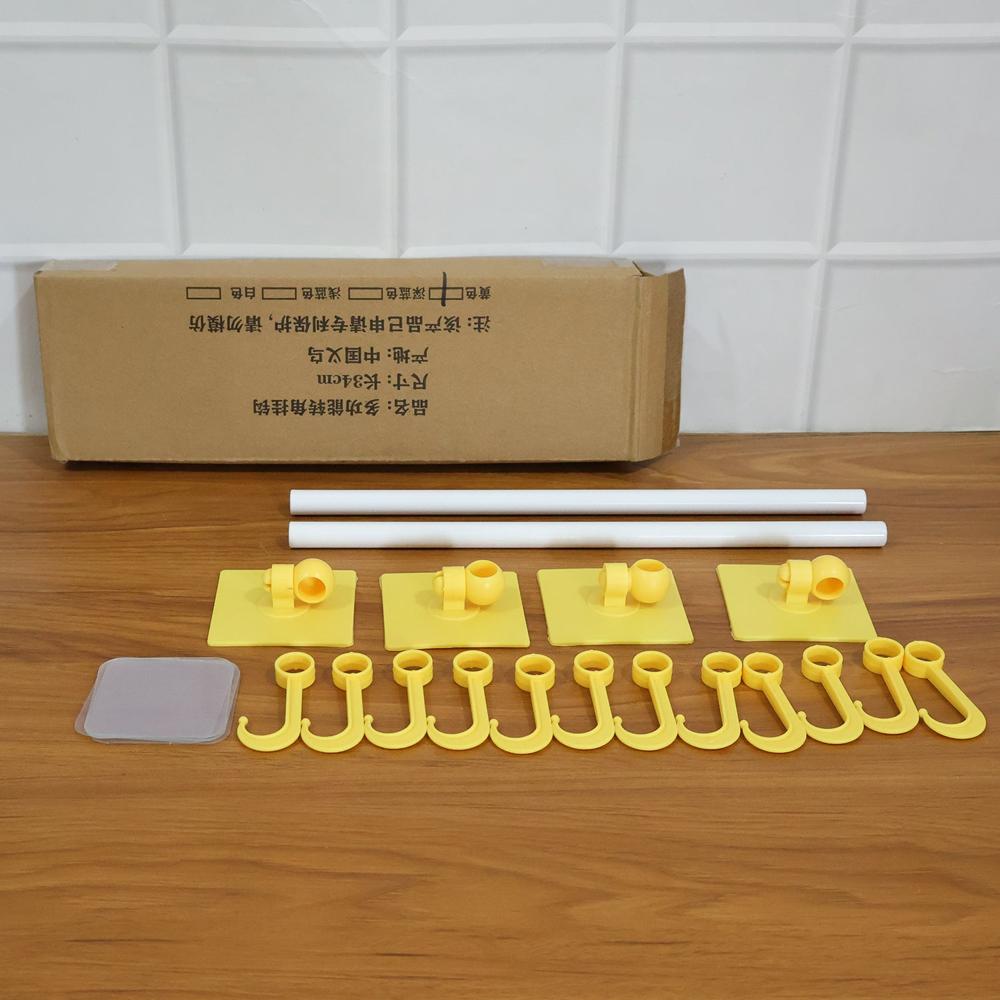 Wall-mounted Multipurpose Kitchen & Utility Hanging Rack (2 Pc Set) - Application: As Per Product Requirement