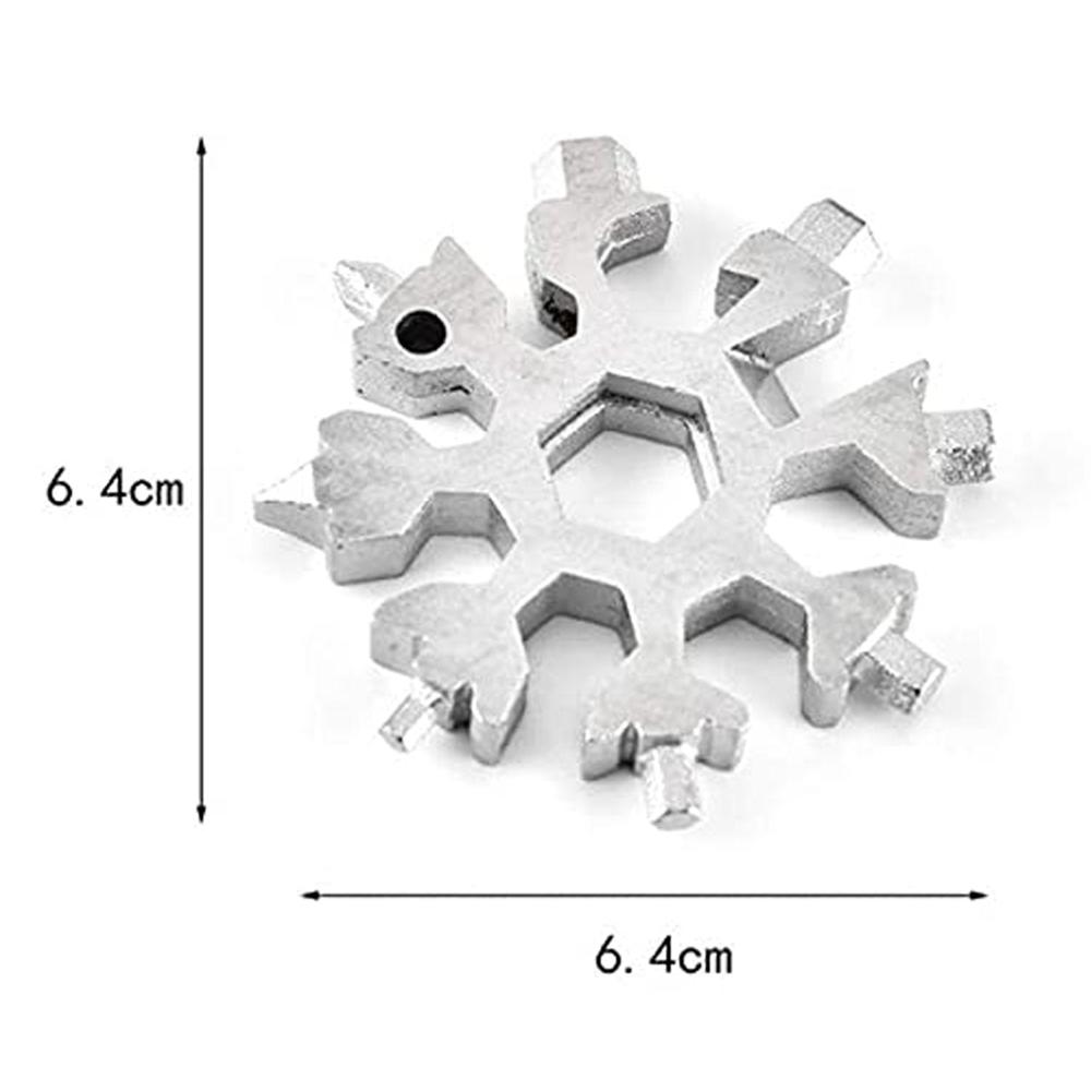 Durable 18-in-1 Snowflake Multi-Tool Bottle Opener & Screwdriver Wrench Kit