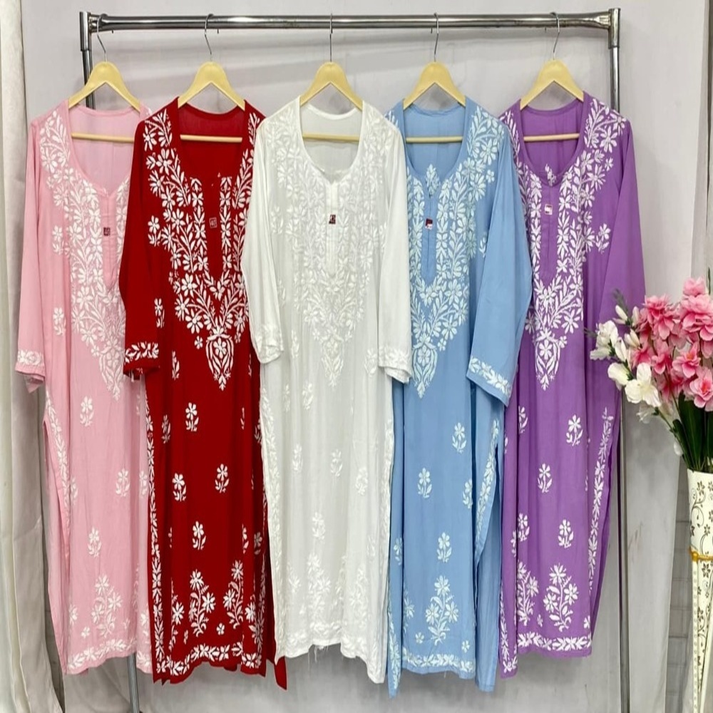 Rayon Kurti - Bust Size: 38-44 Inches (Size Variant)