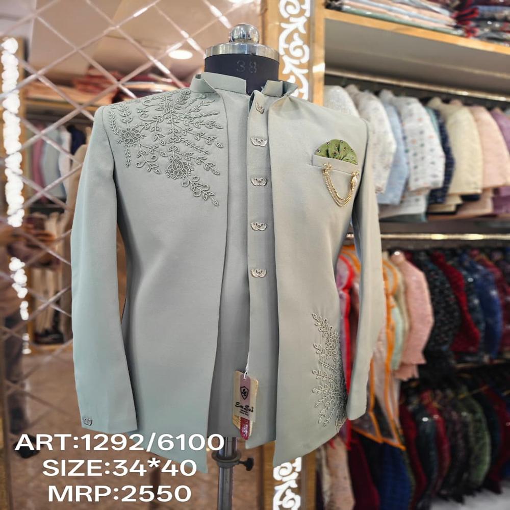 Grey Sarak Indo Western