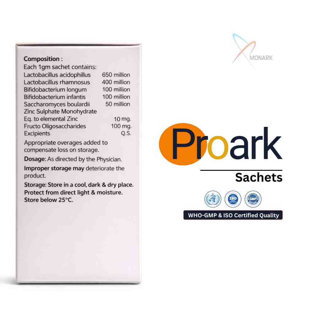 Probiotic And Prebiotic Sachets - Brand Name: Proark