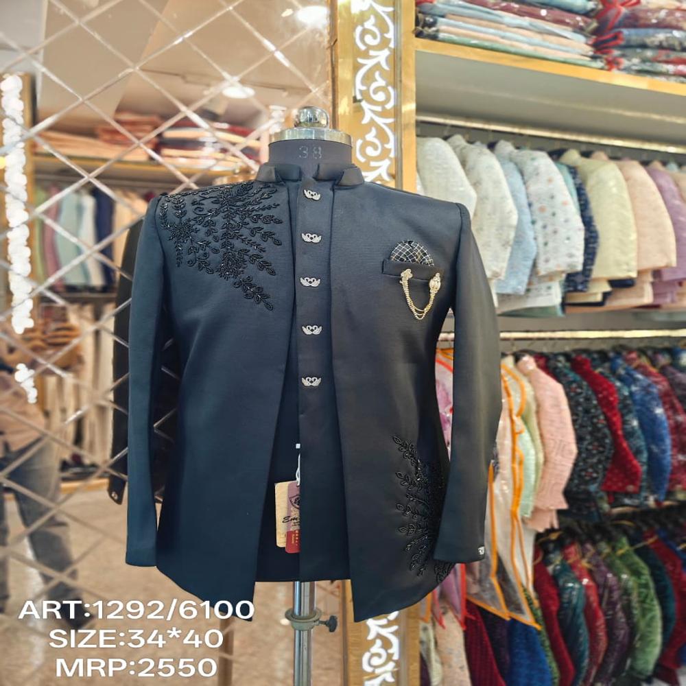 Navy Blue Sarak Indo Western