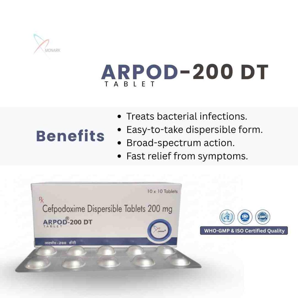 Cefpodoxime Proxetil Dispersible Tablets IP 200 Mg