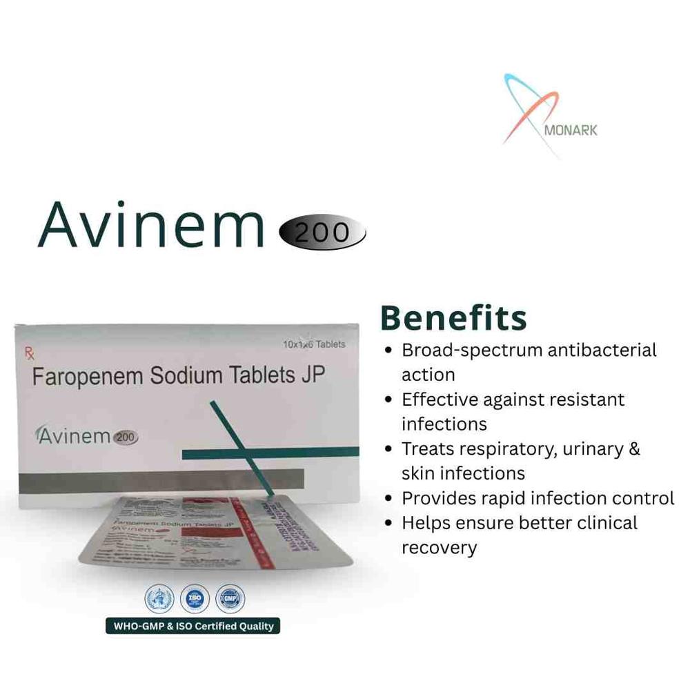 Faropenem Sodium Tablets - Brand Name: Avinem 200