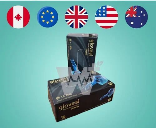 Glovesi Nitrile Examination Gloves - Cobalt Blue Small Pack of 100